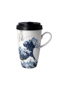 Goebel Goebel Kubek podróżny Katushika Hokusai - Wielka fala Niebieski