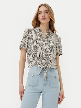 Vero Moda Vero Moda Koszula Menny 10303694 Beżowy Relaxed Fit
