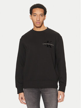 Calvin Klein Jeans Calvin Klein Jeans Μπλούζα Bristle Monologo J30J327105 Μαύρο Regular Fit