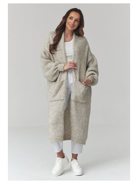 Makadamia Makadamia Sweter S172 Szary Loose Fit