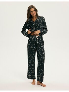 Esotiq Esotiq Piżama 44088 Czarny Regular Fit