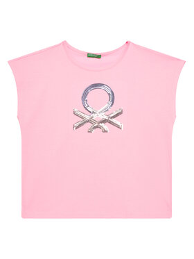 United Colors Of Benetton United Colors Of Benetton T-shirt 3I1XC10P1 Ružičasta Regular Fit