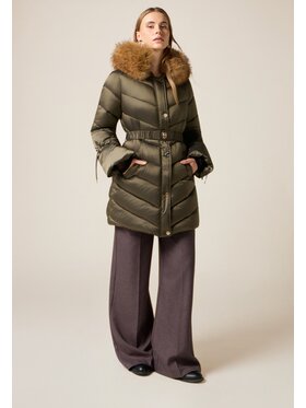 Oltre Oltre Giubbotto piumino F044R101492N035 Verde Slim Fit