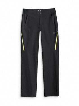 4F 4F Spodnie outdoor TREKKING Czarny Regular Fit