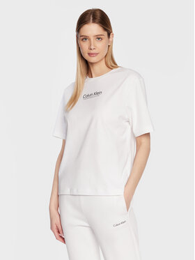 Calvin Klein Calvin Klein Tricou Coordinates Logo Graphic K20K204996 Alb Regular Fit