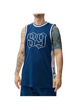 Karl Kani Karl Kani Tank top OG BLOCK BASKETBALL TANK Granatowy Regular Fit