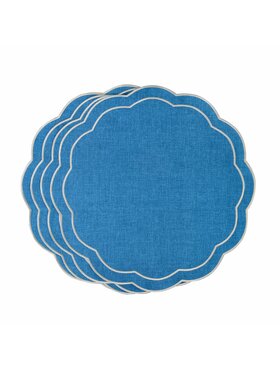 Roseberry Home Roseberry Home Podkładka na stół haftowana Blue Petali Niebieski