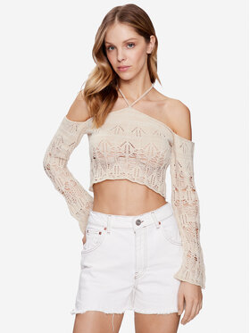 BDG Urban Outfitters BDG Urban Outfitters Megztinis BDG LADDERED HALTER NECK 76469477 Smėlio Cropped Fit