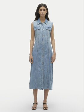 Vero Moda Vero Moda Džínsové šaty Zadie 10309673 Modrá Regular Fit