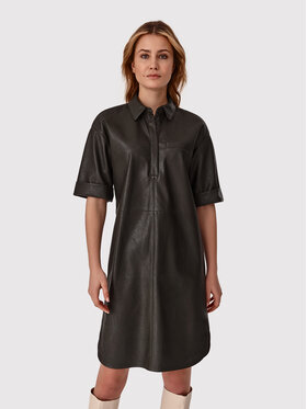 Tatuum Tatuum Kleid aus Kunstleder Lendi T2205.414 Grün Oversize