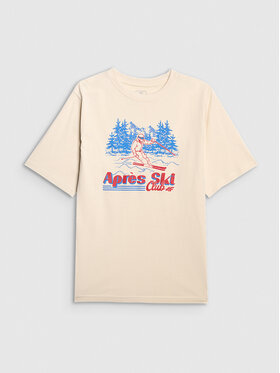 4F 4F T-Shirt APRES SKI Biały Loose Fit