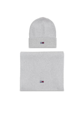 Tommy Hilfiger Tommy Hilfiger Completo cappello e scaldacollo Tjw Flag Beanie And Scarf AW0AW15482 Grigio