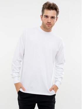 Urban City Urban City Longsleeve Koszulka Z Długim Rękawem Męska Biała UrbanCity Classic UC M Biały Regular Fit