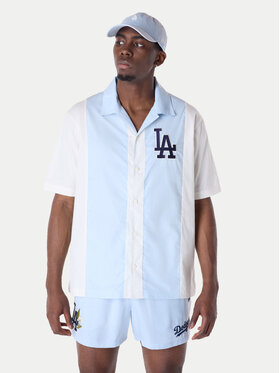 New Era New Era Cămașă LA Dodgers Stripe Revere 60596335 Alb Regular Fit