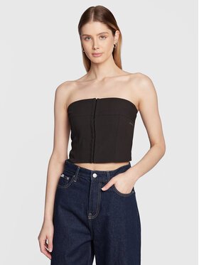 Calvin Klein Jeans Calvin Klein Jeans Top J20J220947 Černá Slim Fit