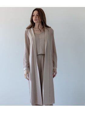 Fobya Fobya Kardigan F1988 Beżowy Loose Fit