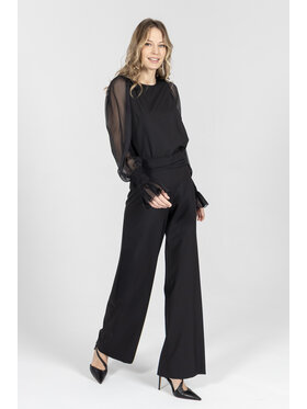 Deni Cler Milano Deni Cler Milano Spodnie materiałowe W-DC-5215-F2-G2-90-1 Czarny Loose Leg
