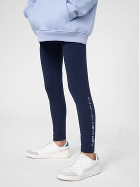 4F 4F Legginsy 4FJSS23TTIGF039 Granatowy Slim Fit