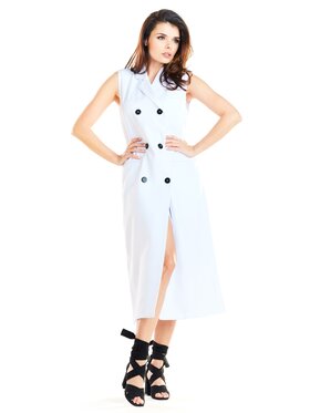 Awama Awama Kamizelka A279 Biały Basic Fit