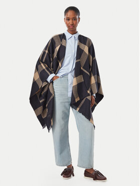 Barbour Barbour Ponczo Isabelle Tartan Serape LSC0501TN54 Granatowy Relaxed Fit