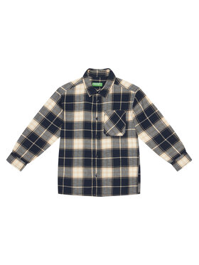 United Colors Of Benetton United Colors Of Benetton Košile 5LQHCQ04B Tmavomodrá Oversize