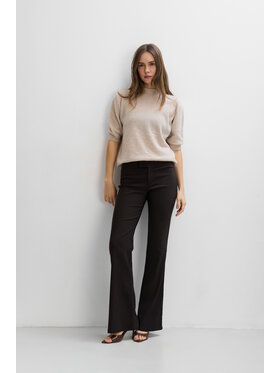 Fobya Fobya Bluzka F2120 Beżowy Basic Fit