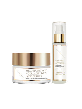 Erthskin London Erthskin London Krem na dzień z kwasem hialuronowym i kolagenem + Serum z kwasem hialuronowym i kolagenem Krem na dzień