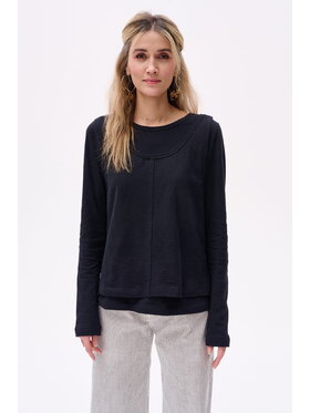 blue shadow blue shadow Bluzka Klarisa Czarny Regular Fit