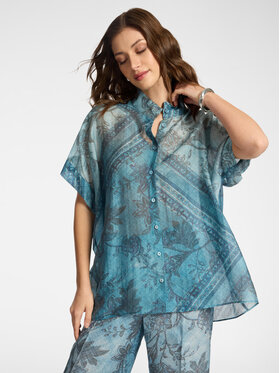 Elena Mirò Elena Mirò Blusa 2004E000348N001 Turchese Regular Fit