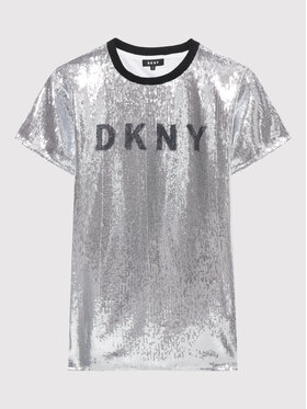 DKNY DKNY Kleid für den Alltag D32830 M Silberfarben Regular Fit