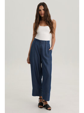 Deni Cler Milano Deni Cler Milano Spodnie materiałowe W-DC-5241-F2-I1-58-1 Granatowy Loose Leg