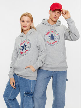 Converse Converse Pulóver Standard Fit Center Front Large Chuck Patch Core Po Hoodie Bb 10025470-A03 Szürke Regular Fit