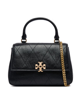 Tory Burch Tory Burch Kabelka Charlie Quilted Mini Top Handle Chain Wallet 186032 Čierna