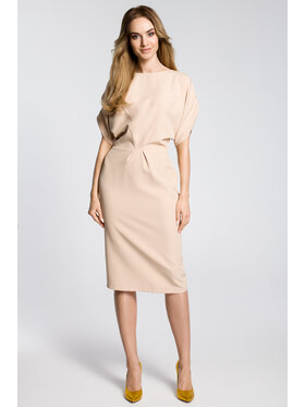 Made of Emotion Made of Emotion Koktejlové šaty M364 Béžová Girl Fit