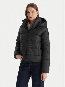 Tommy Hilfiger Tommy Hilfiger Пухено яке WW0WW43581 Черен Regular Fit