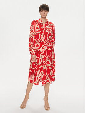 ONLY ONLY Košeľové šaty Halia 15315986 Červená Regular Fit