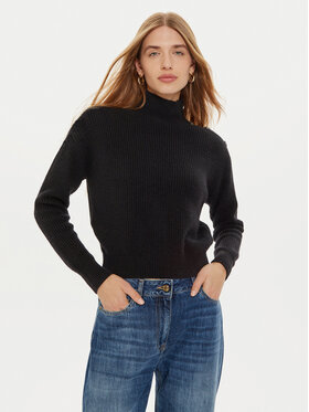 Guess Guess Bluză cu gât Zylee W4BR39 Z2WX0 Negru Regular Fit