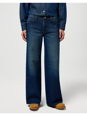 Wrangler Wrangler Jeansy World Wide Granatowy Wide Leg