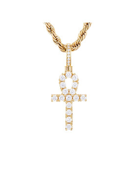 ICED STUFF ICED STUFF Privjesak Micro Ankh Zlatna