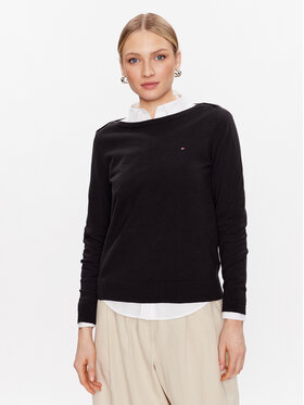 Tommy Hilfiger Tommy Hilfiger Sweter WW0WW37938 Czarny Regular Fit
