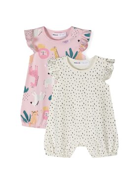 MINOTI MINOTI Komplet 2 par pajacy 24babypack40 Biały