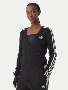 adidas adidas Džemperis Adidas x Jennie Knitted Wrap LD8933 Melns Slim Fit