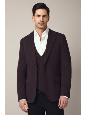 Lancerto Lancerto Marynarka Orticoli MA131225000017 Bordowy Slim Fit