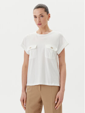 Rinascimento Rinascimento Marškinėliai CFC0122690003 Écru Regular Fit
