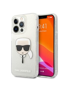 KARL LAGERFELD KARL LAGERFELD Etui na telefon Head Glitter Srebrny