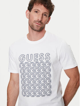 Guess T-shirt M4YI29 J1314 Bijela Slim Fit