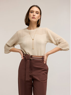 Motivi Motivi Sweter M112W003802N002 Biały Regular Fit