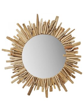 MIAhome MIAhome Lustro dekoracyjne 82 cm LEGNA Beżowy