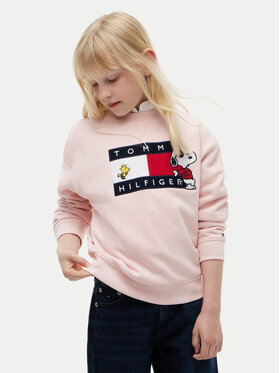 Tommy Hilfiger Tommy Hilfiger Majica dugih rukava Peanuts  KS0KS00764 Svijetlo roza Regular Fit
