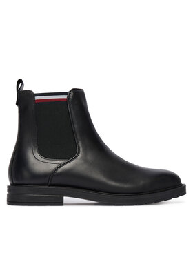 Tommy Hilfiger Tommy Hilfiger Īsie zābaki Cleated Hilifger W FM0FM05728 Melns